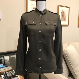Versus  Versace Military Green Blouse